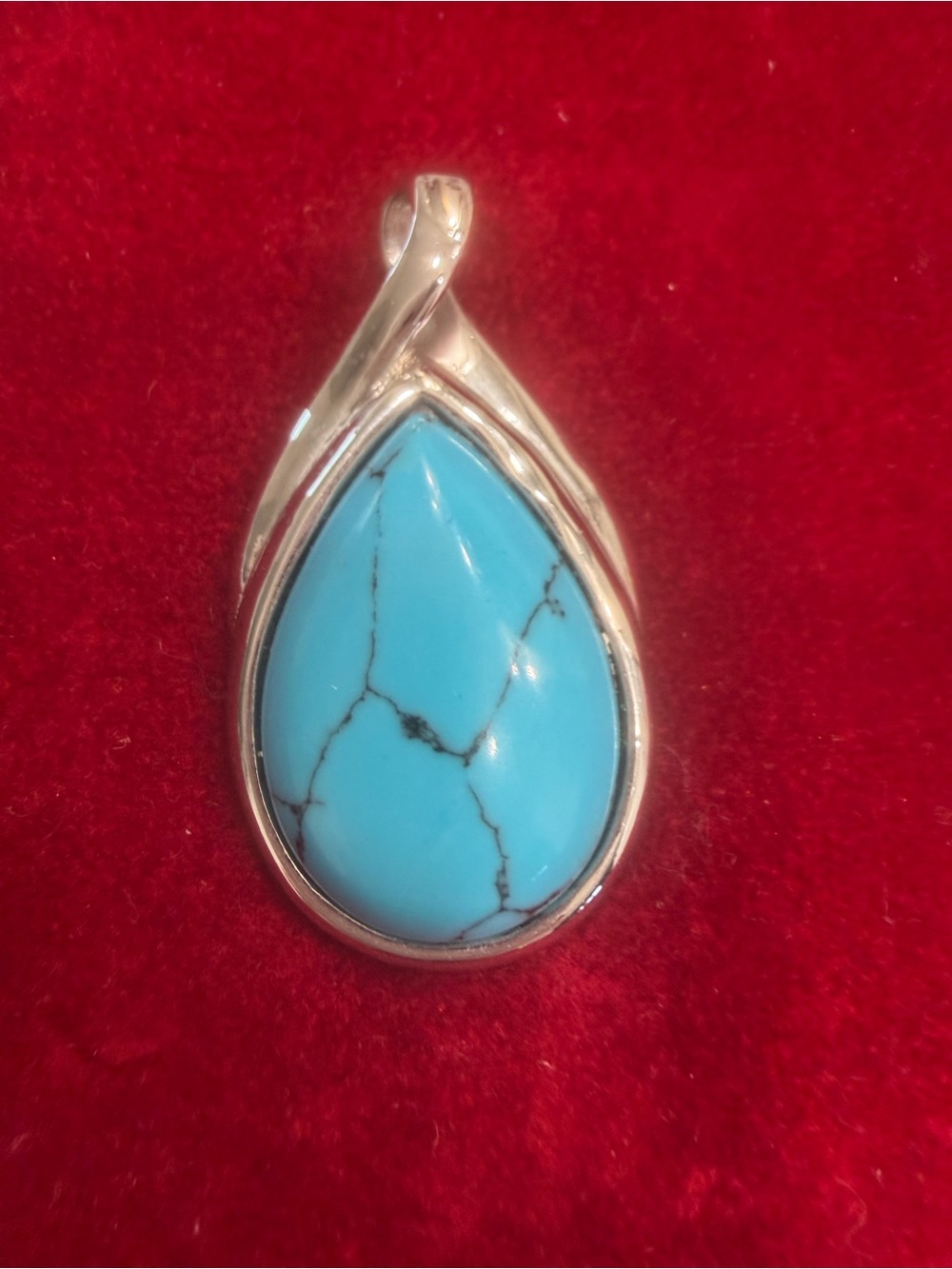 Lia Sophia Teardrop Turquoise Pendant - Blue